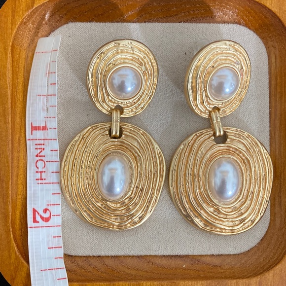 Gold Statement Earrings - Picture 4 of 4